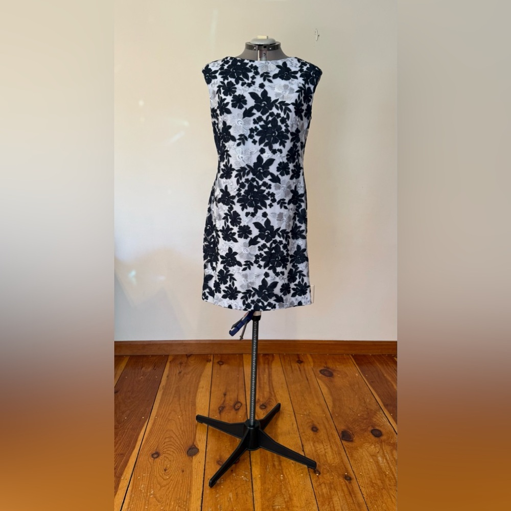 Ralph Lauren Blue Floral Sheath Dress